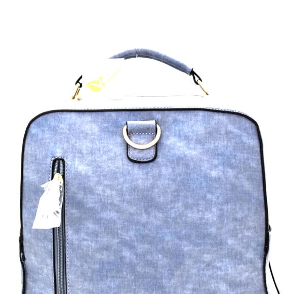 Multi-pocket Textured Boxy Fashion Backpack